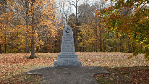War of 1812 Memorial - Natchez Trace Fall Foliage