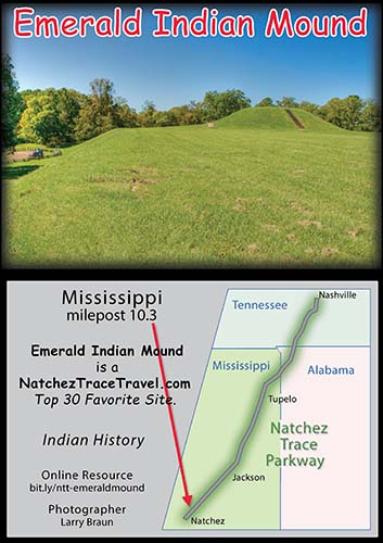 Emerald Indian Mound - Milepost 10.3 - Natchez Trace