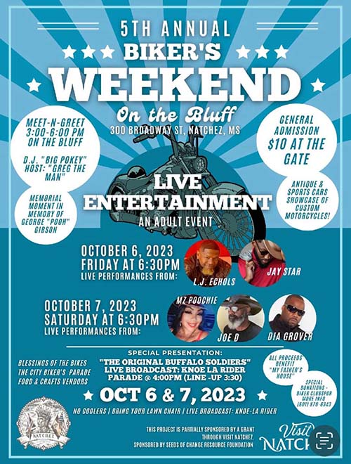 Biker's Weekend on the Bluff - Natchez, Mississippi