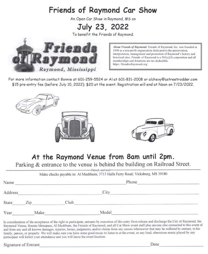 Friends of Raymond Car Show  - Raymond, Mississippi