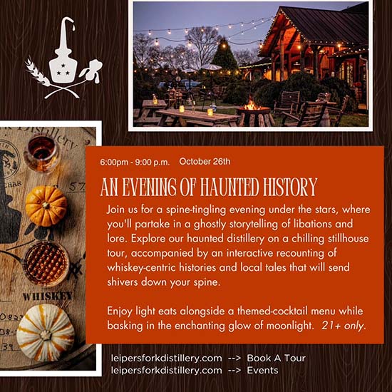 Ghastly Tales & Whiskey Trails | An Evening of Haunted History - Leiper's Fork, Tennessee