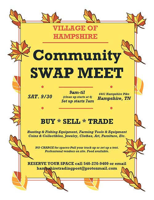 Village of Hampshire Community Swap Meet - Hampshire, Tennessee