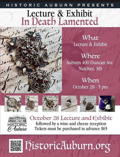 In Death Lamented: The Tradition of Anglo-American Mourning Jewelry - Natchez, Mississippi