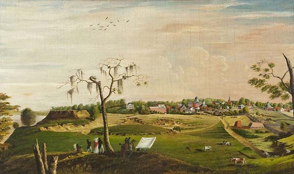 John James Audubon’s landscape painting of Natchez