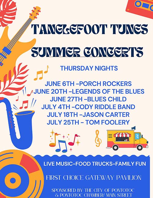 Tanglefoot Tunes Summer Concert Series - Pontotoc, Mississippi