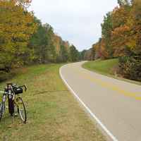 Mississippi - Bicycles taking a break at milepost 299 looking south.