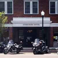Motorcycle group staying at the Commodore Hotel in Linden, TN. 
