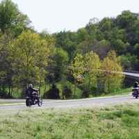 Tennessee - Motorcycles approaching the Leiper's Fork exit.