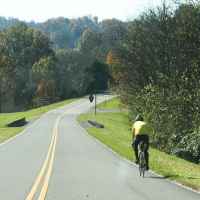 Cyclist near the Jackson Falls exit.