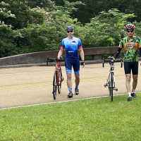 Walk your bikes off the parkway at milepost 76.3.