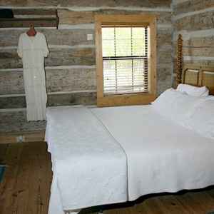 Burford Cabin King Size Bed at French Camp Bed and Breakfast