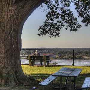Sit on a park bench in Natchez, MS and watch the Mississippi River roll by.