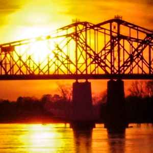 Sunset on the Mississippi River - Natchez, Mississippi