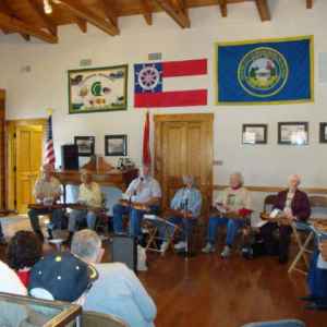 North Mississippi Dulcimer Association playing at the Wayne County Welcome Center in Collinwood, Tennessee.